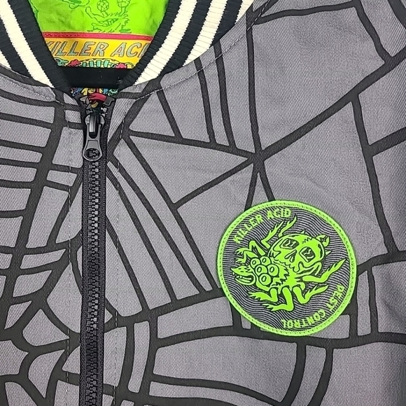 NEW Killer Acid Men's Tangled Web Baseball Jacket Sz M NWT - Picture 2 of 7
